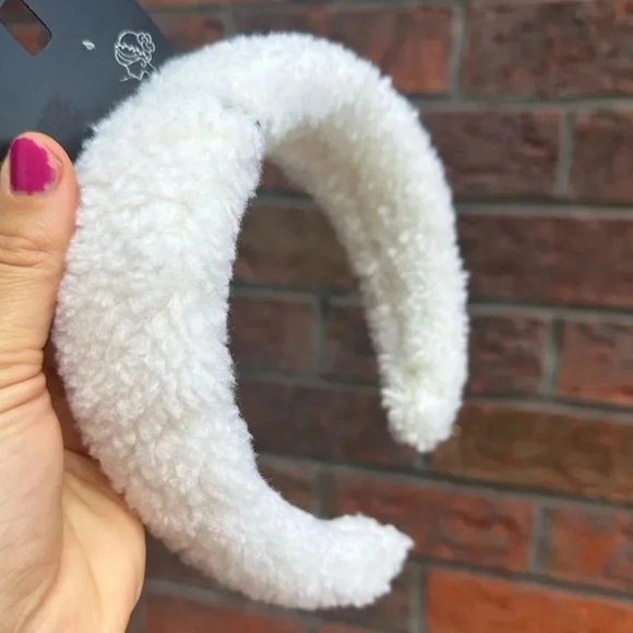 White Puffy Headband - Picture 5 of 6